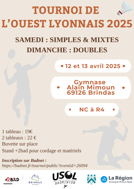 Tournoi de l'Ouest lyonnais 2025